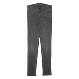 LEVI'S Mens Slim Grey Denim Jeans Cotton Blend Zip W27 L29 Stylish Comfortable