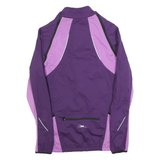 CRANE Womens Purple & Lilac Jacket M Polyester Striped Zip