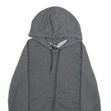 ADIDAS Womens Grey Hoodie S Zip Up Pink Logo Sleeve