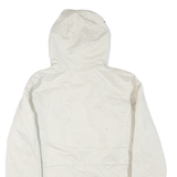 LEVI'S Womens White Hooded Zip Jacket XL Polyester Blend Casual Outerwear