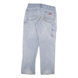 DICKIES Mens Regular Fit Light Blue Denim Jeans W36 L33 Workwear Cotton Blend