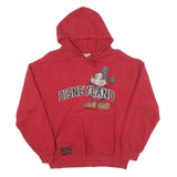 DISNEY Mens Red Disneyland Hoodie S Cotton Blend Pullover Casual