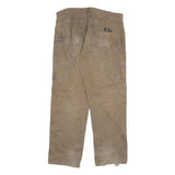 DICKIES Mens Regular Fit Straight Beige Denim Jeans W40 L34 Workwear Zip Closure