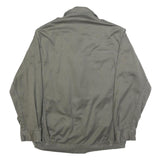 Mens Grey Cotton Blend Classic Button Closure Jacket M Plain Casual Outerwear