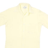 ARROW Mens Yellow Cotton Blend Shirt S Short Sleeve Button Casual Plain