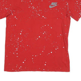 NIKE Mens Red T-Shirt M Short Sleeve Crew Neck Cotton Blend Graphic Print