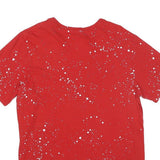 NIKE Mens Red T-Shirt M Short Sleeve Crew Neck Cotton Blend Graphic Print