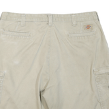 DICKIES Mens Shorts Beige Cargo Plain L W36 Durable Cotton Blend Casual