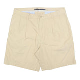 NAUTICA Mens Shorts Beige Casual Plain L W36 Cotton Blend Summer Wear