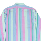 JOSEF & BRIGITTE Mens Pastel Blue Green Pink Stripe Shirt XL Long Sleeve Cotton