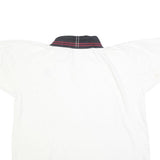 LOGO 7 Mens White & Black Indiana University Short Sleeve Polo Shirt 2XL Cotton