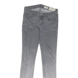 ALL SAINTS Womens Jeans Grey Ombre Regular Skinny Denim W28 L30 Stylish Zip
