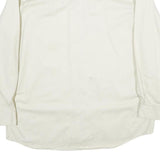 SCHNEES Mens White Cotton Shirt XL Button Long Sleeve Casual Workwear