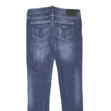 CALVIN KLEIN JEANS Womens Slim Blue Denim Jeans W29 L31 Stylish Zip Closure