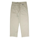 CHAPS Mens Classic Beige Cotton Trousers W36 L30 Straight Zip Closure Smart