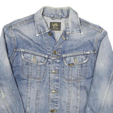LEE Womens Blue Denim Jacket M Cotton Blend Classic Button Closure