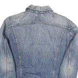 LEE Womens Blue Denim Jacket M Cotton Blend Classic Button Closure