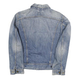 LEE Womens Blue Denim Jacket M Cotton Blend Classic Button Closure