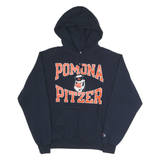 CHAMPION Mens Navy Pomona Pitzer Pullover Hoodie S Cotton Blend