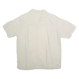 REI Mens White Cotton Blend Casual Shirt M Lightweight Summer Buttoned Pocket