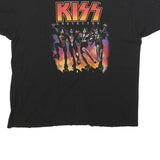 KISS Mens Black Destroyer Graphic T-Shirt 2XL Short Sleeve Crew Neck Band