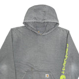 CARHARTT Mens Grey Hoodie M Cotton Blend Workwear Graphic Print