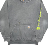 CARHARTT Mens Grey Hoodie M Cotton Blend Workwear Graphic Print