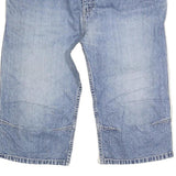 EAGLE Mens Denim Blue Casual Shorts XL W38 Cotton Blend Relaxed Fit Pockets