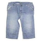 EAGLE Mens Denim Blue Casual Shorts XL W38 Cotton Blend Relaxed Fit Pockets