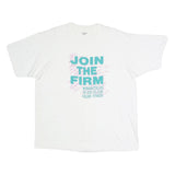 Mens White Cotton Graphic T-Shirt XL Short Sleeve Crew Neck Fitness Club