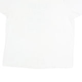 Mens White Cotton Graphic T-Shirt XL Short Sleeve Crew Neck Fitness Club