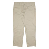 DICKIES Mens Cotton Blend Beige Regular Straight Trousers W40 L32 Workwear