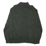 NAUTICA Mens Green Pullover Plain 1/4 Zip Cotton Blend Jumper 2XL Casual