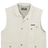 AUTHENTIC WEAR Mens Cream Cotton Blend Workwear Jacket S Plain Zip Pocket