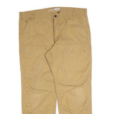 CARHARTT Mens Cotton Blend Beige Relaxed Straight Trousers W40 L32 Workwear