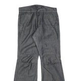 BLEND Womens Grey Regular Flared Denim W31 L31 Cotton Blend Button Closure