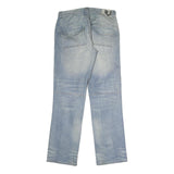 WOODOO Mens Jeans Blue Regular Straight Denim Light W34 L33 Casual Cotton Blend