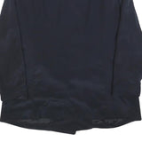 FREY STYLE Womens Black Button Jacket L Polyester Classic Plain Stylish Midi