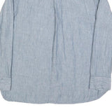 TOM TAILOR Womens Blue Shirt Long Sleeve Button Neck Size S Lightweight