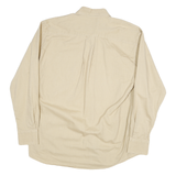 NAUTICA Mens Beige Cotton Blend Shirt M Button-Down Collar Long Sleeve Casual