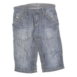 S OLIVER Mens Denim Blue Casual Shorts M W34 Cotton Blend Comfortable Fit