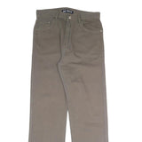 BIG WAYT Mens Cotton Blend Beige Regular Fit Straight Leg Trousers W31 L30
