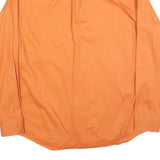 LANDS END Mens Orange Shirt M Cotton Blend Button Down Pocket Classic Fit