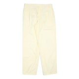 BENETTON Womens Regular Beige Cotton Blend Trousers W34 L32 Casual Comfortable