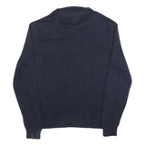 POLO RALPH LAUREN Mens Navy Plain Cotton Patterned Pullover Crew Neck Jumper L