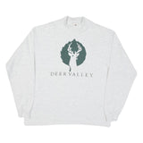 SPELCOR Mens Grey Deer Valley Graphic T-Shirt L Long Sleeve Crew Neck Cotton