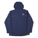 THE NORTH FACE Mens Blue & Grey Outdoor Jacket L Polyester Blend Waterproof Zip