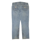 CARHARTT Mens Blue Regular Straight Denim Cotton Blend Light W36 L32 Workwear