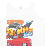 ANVIL Mens White Graphic Print Sleeveless Tank XL Goodguys Rod & Custom