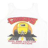 ANVIL Mens White Graphic Print Sleeveless Tank XL Goodguys Rod & Custom